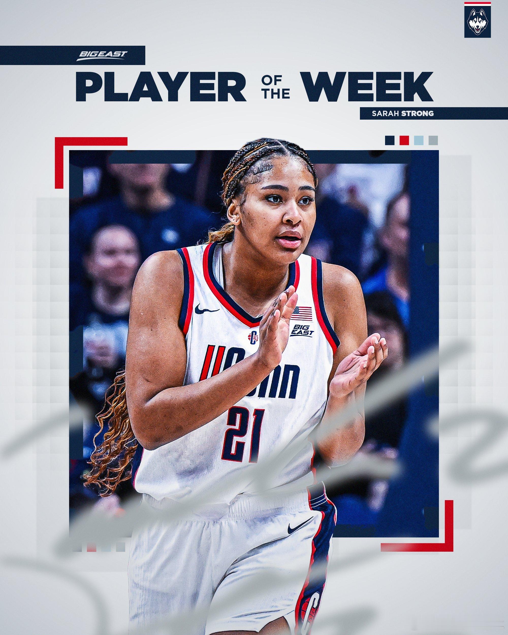 Big East联盟第16周表现奖（2025-2026赛季）。NCAA男篮最佳球