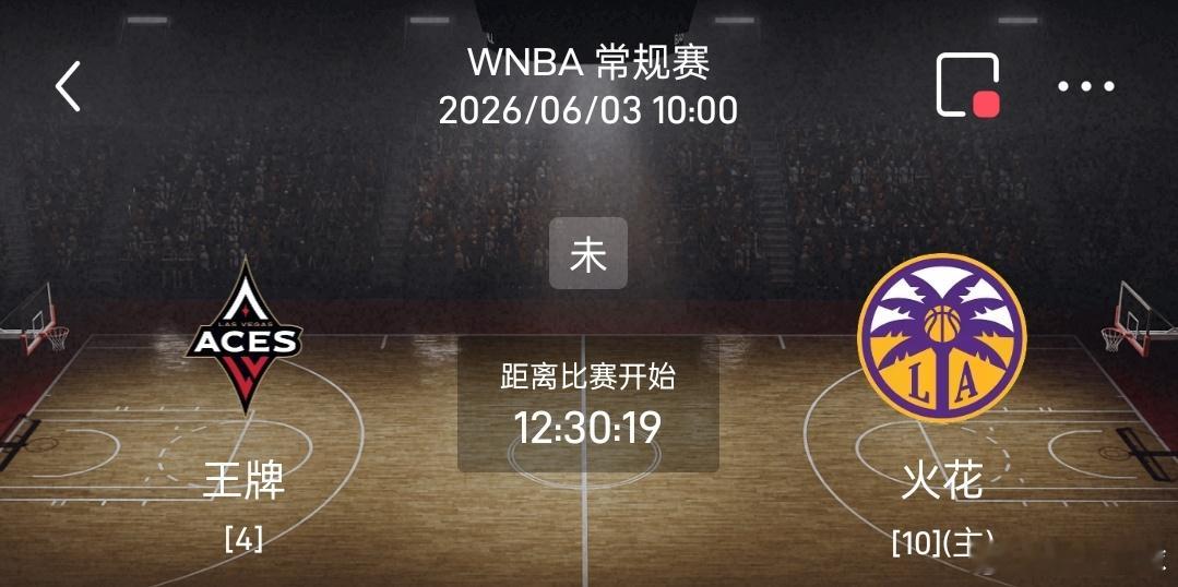 🏀✨WNBA：王牌vs火花 ✨🏀方向：大分175.5火花目前战绩4胜4负，胜