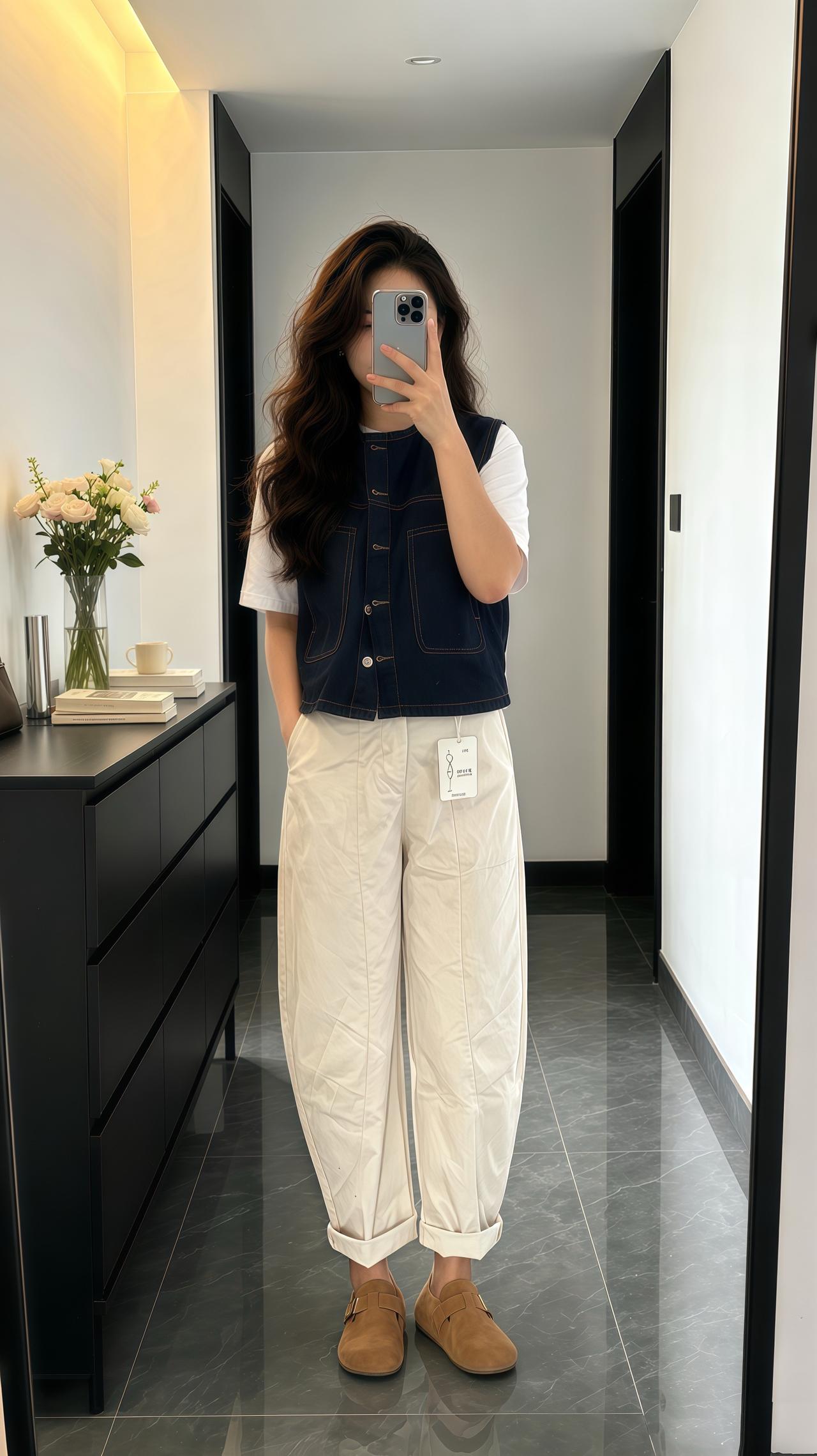 休闲阔腿弯刀裤 休闲百搭