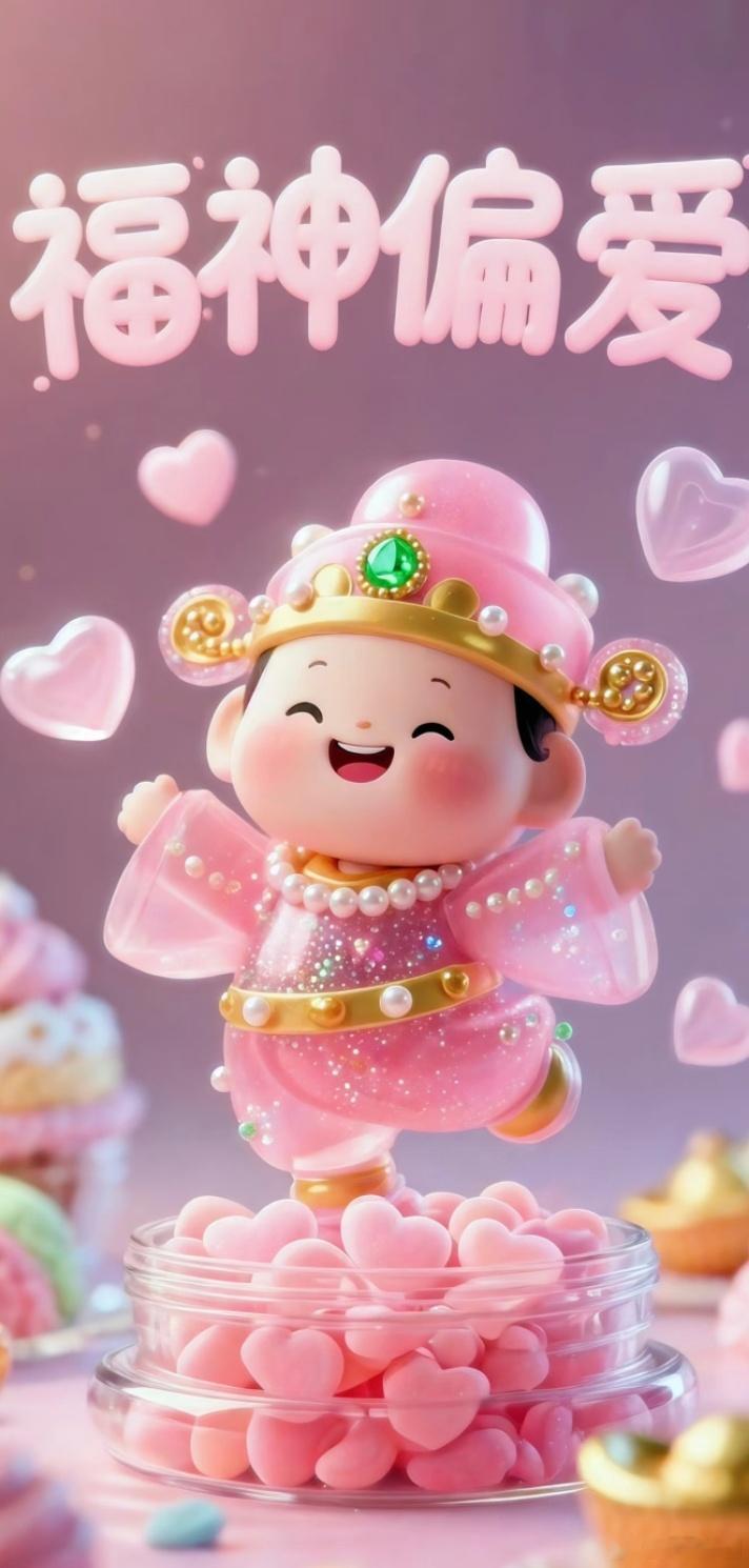 这么粉萌粉萌的小财神，谁不爱呢？是的，你爱他，他就能感受得到，也会爱你的。点赞回