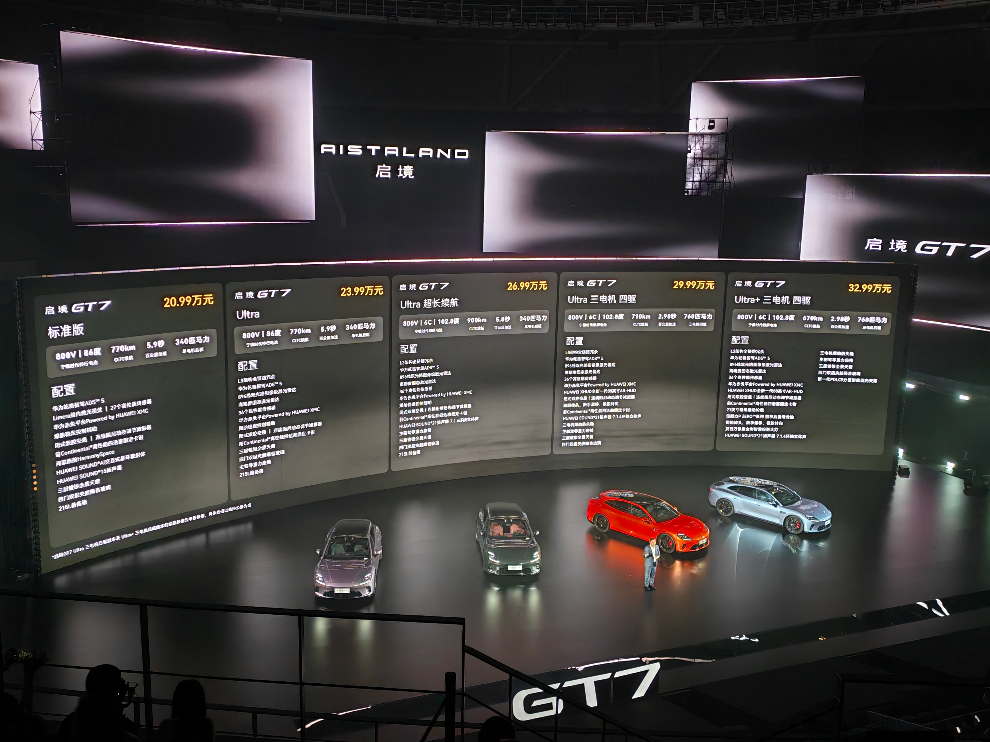 启境 GT 7 正式上市价格出来了，比预售价低一万元。这次还新增了 Ultra+