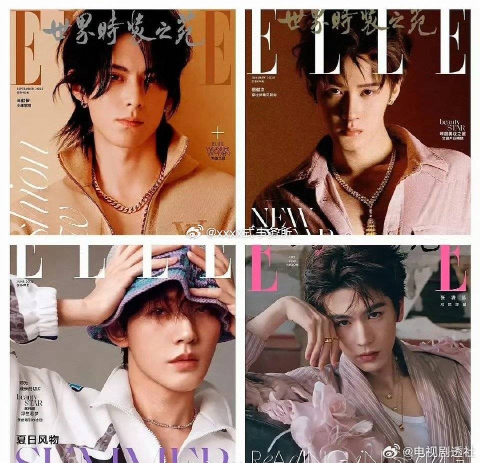 流量生elle封面，谁的表现力最好？王鹤棣，檀健次，邓为，张凌赫 