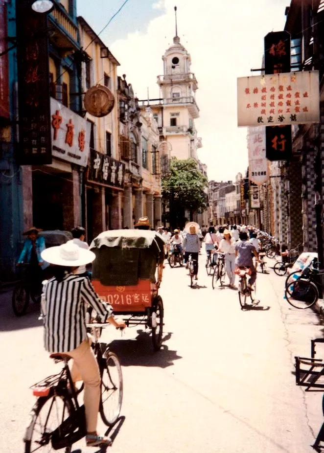 街景，中山，1988年摄。 ​​​