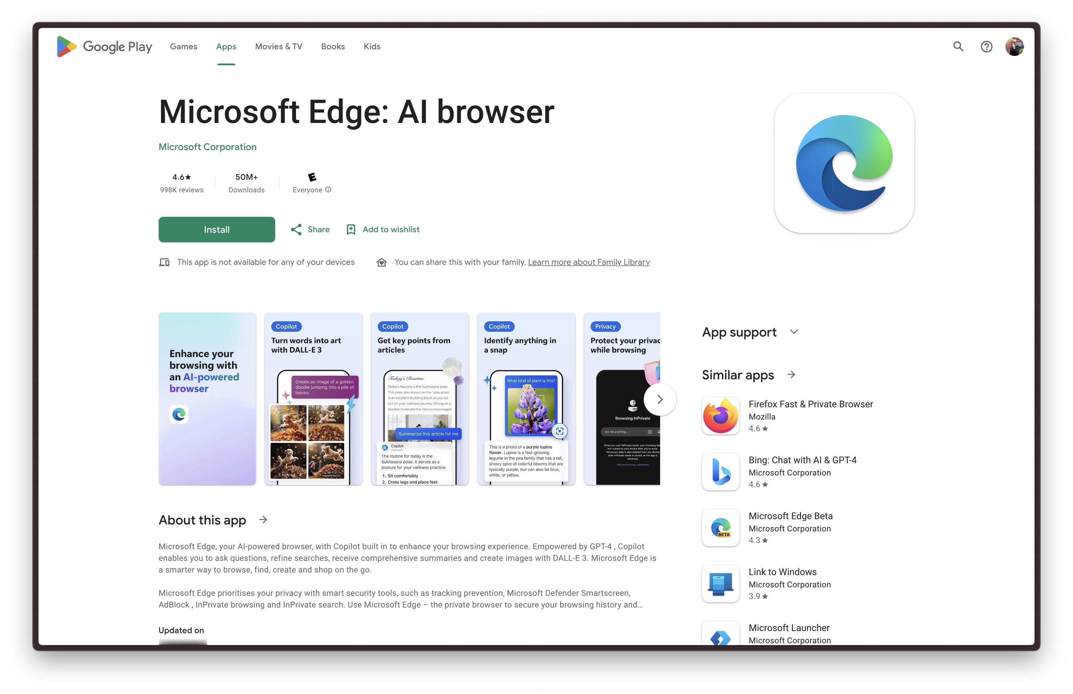 微软更名部新年发力，Microsoft Edge 浏览器在 Android 平台