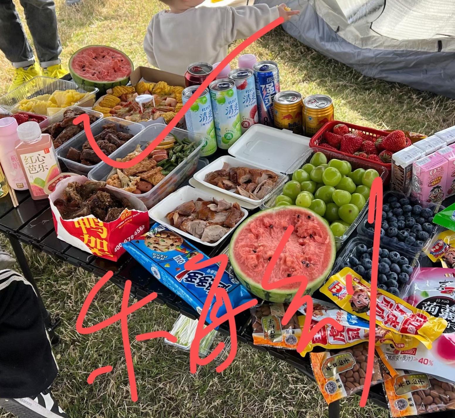 忙了一天，被顾客的野餐照治愈了 乐每刻披萨，承包大家的春日快乐 所有疲...