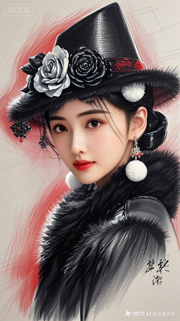 复古优雅，黑玫瑰的诱惑，复古风穿搭！