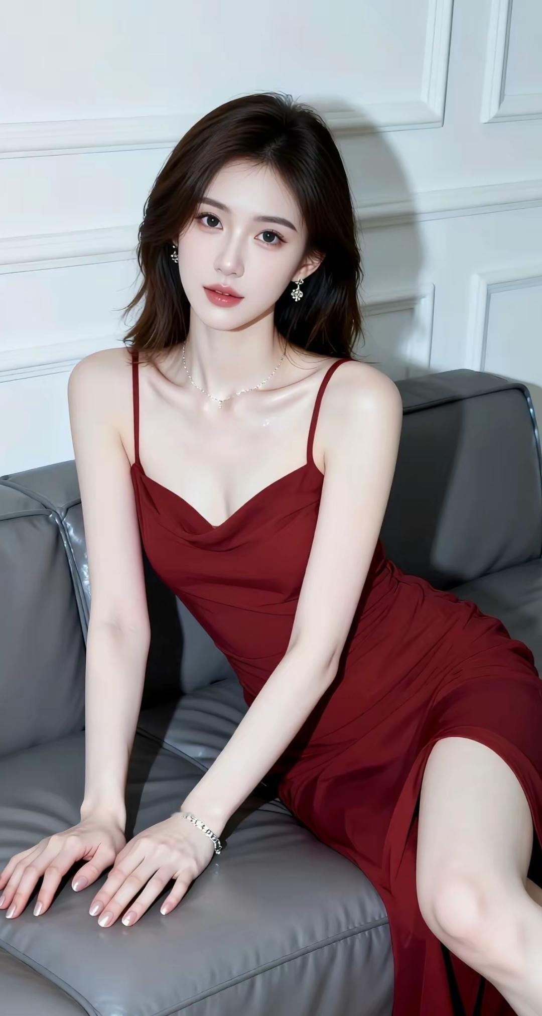 优雅红裙，尽显女性魅力！🌹✨