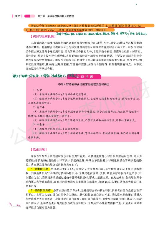 3.29事业编联考护理大题｜肾病综合征