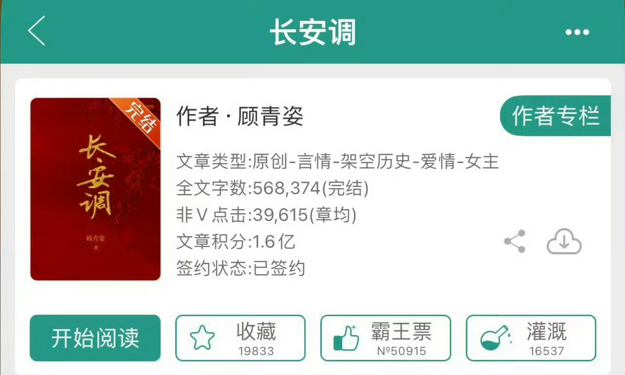 小说推荐：《长安调》 作者:顾青姿简评：清醒聪慧女主vs潇洒不羁男主，双穿越，美