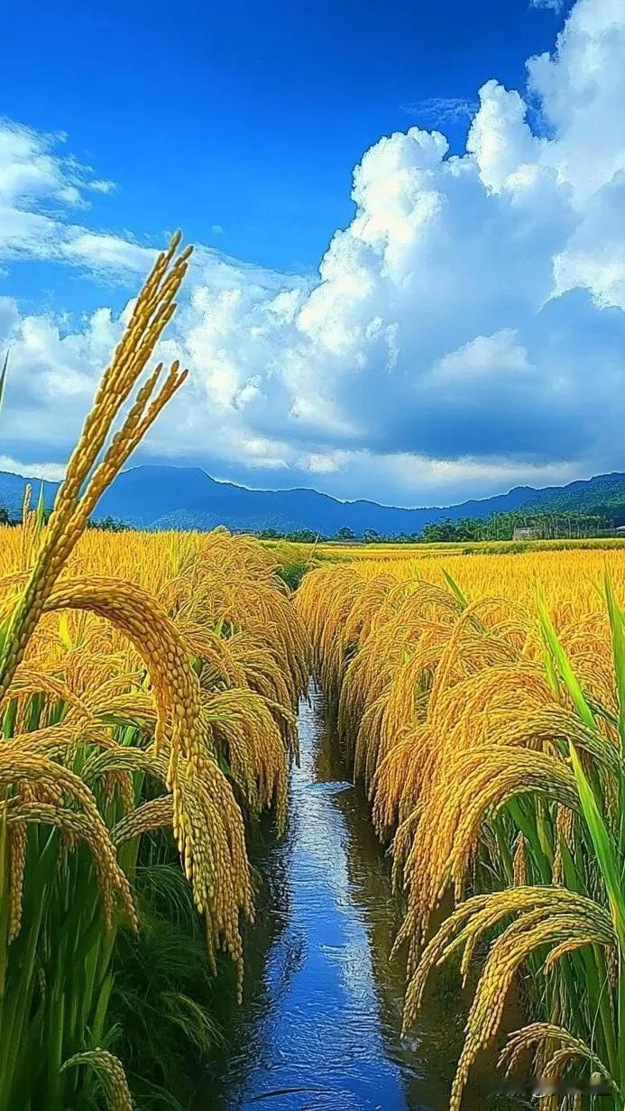 丰收的季节，金色田野。#稻田风光🧡# #稻田美景分享# #秋天的风景美图# #