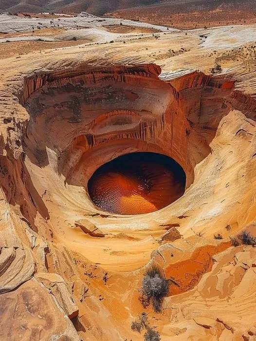 美图欣赏——天然泳池 - 沙漠中的隐秘绿洲