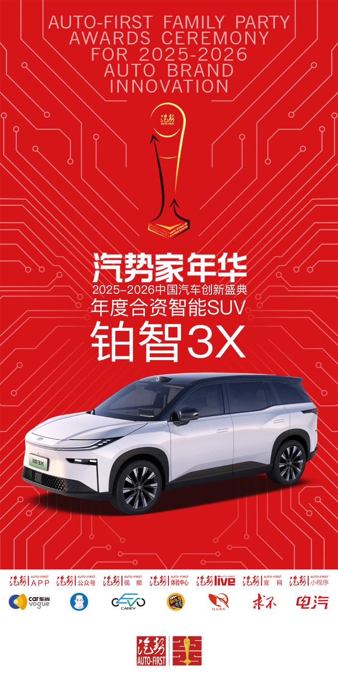 汽势家年华年度合资智能SUV——广汽丰田铂智3X