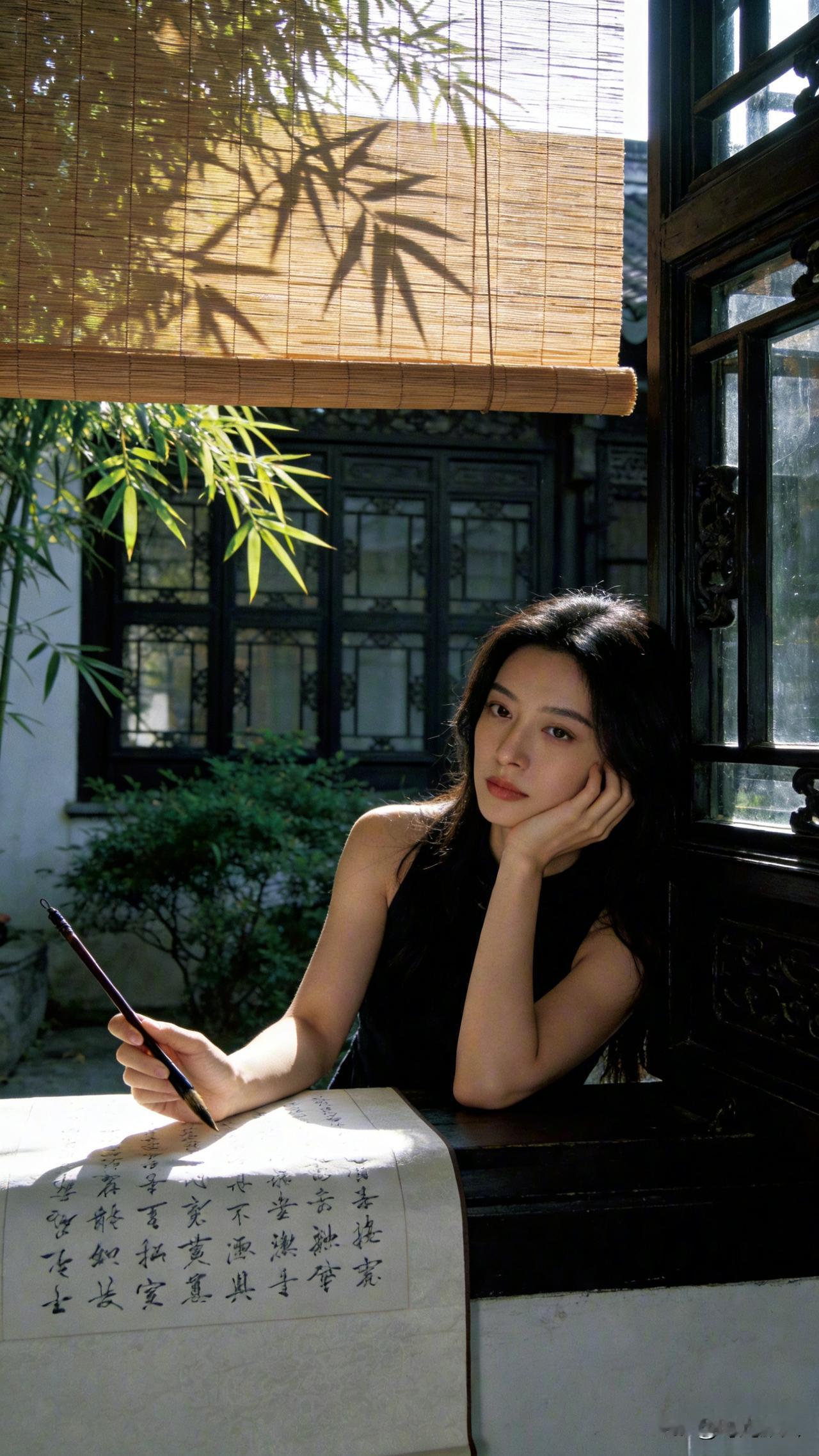 上联：竹影横窗风弄墨
求下联！🔥
琢磨了半天愣是想不出绝配的，评论区大神速来应