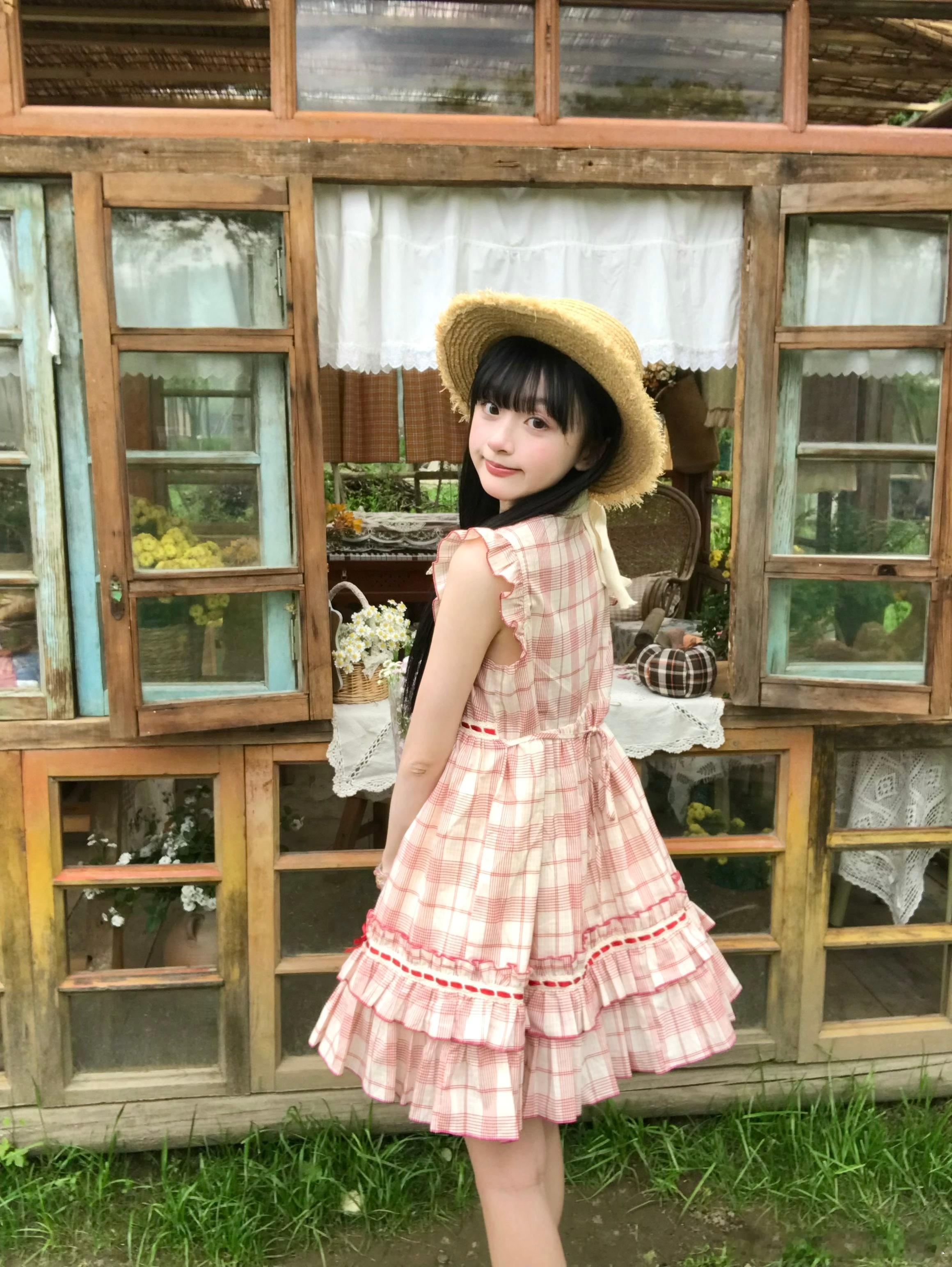jk[超话]  古着系格纹少女～穿点喜欢的🍒今天穿什么 jk日常 穿搭 jk 
