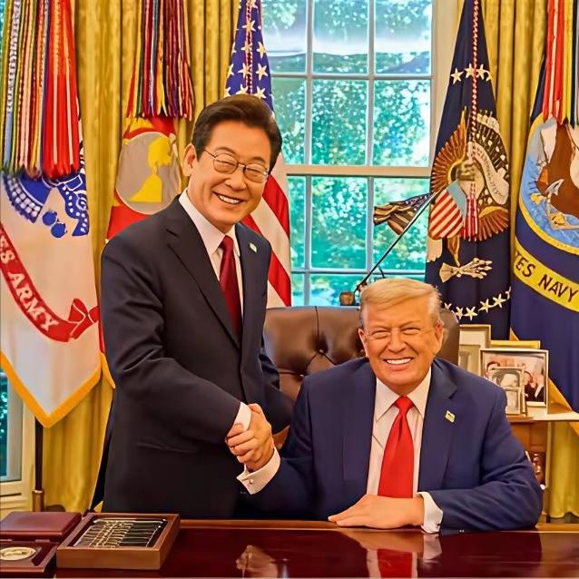特朗普坐不离桌，与站立李在明总统握手，韩国人民会为遭受这种“不礼貌”而上街游行示