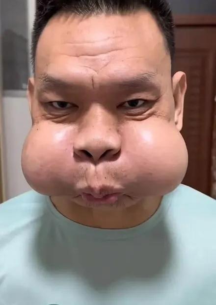 你能想象，吹玻璃吹到“变脸”是啥样吗？广东一男子就遭遇了这离奇事儿！他在工厂吹了