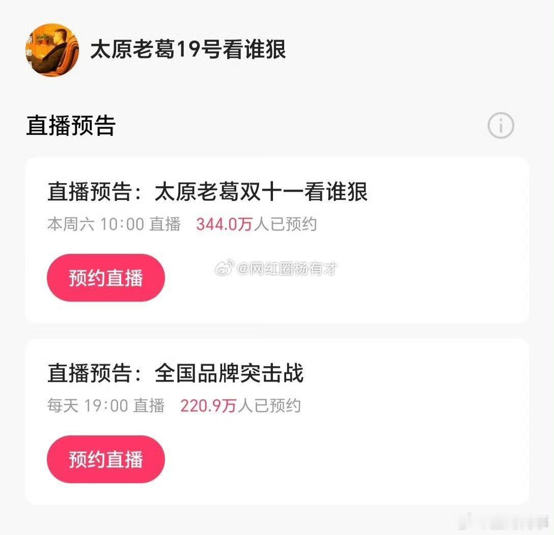 辛巴预约快4000万了，老葛还在奔着400万使劲，差的还是太远了！ ​​​