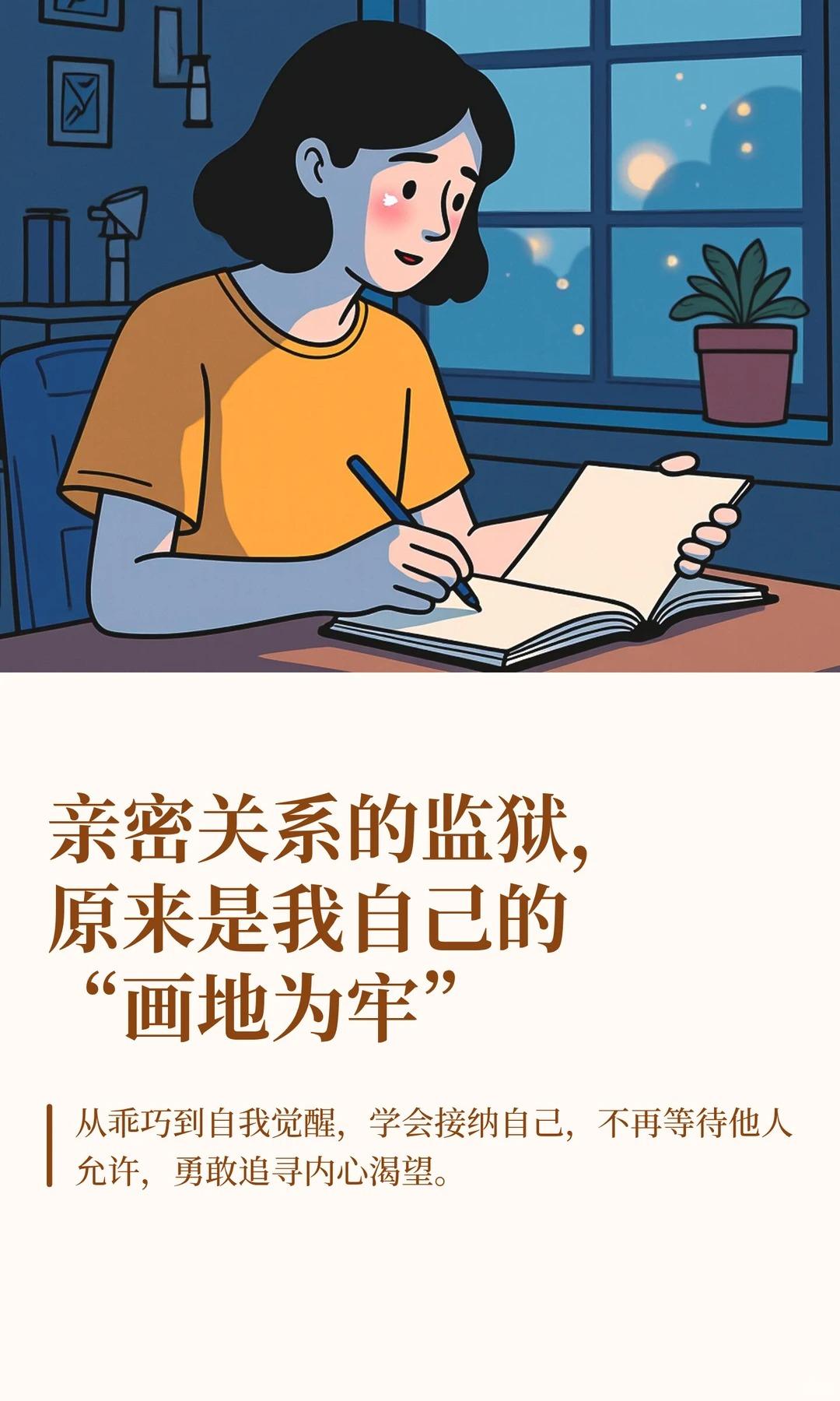 亲密关系的监狱，原来是我自己的画地为牢。我好像，从小就懂得一个道理——...