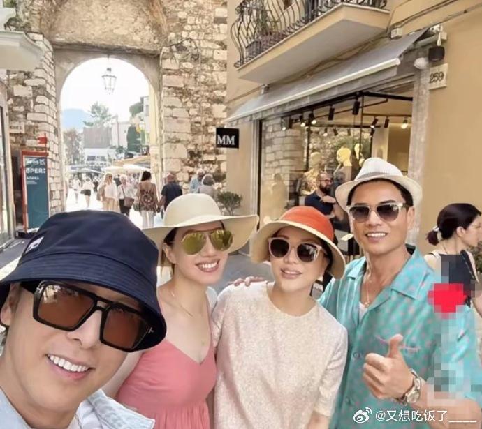 吕良伟、甑子丹两对夫妻齐赴度假之旅！吕哥尽显年轻帅气，汪诗诗更是美若仙子，这画面