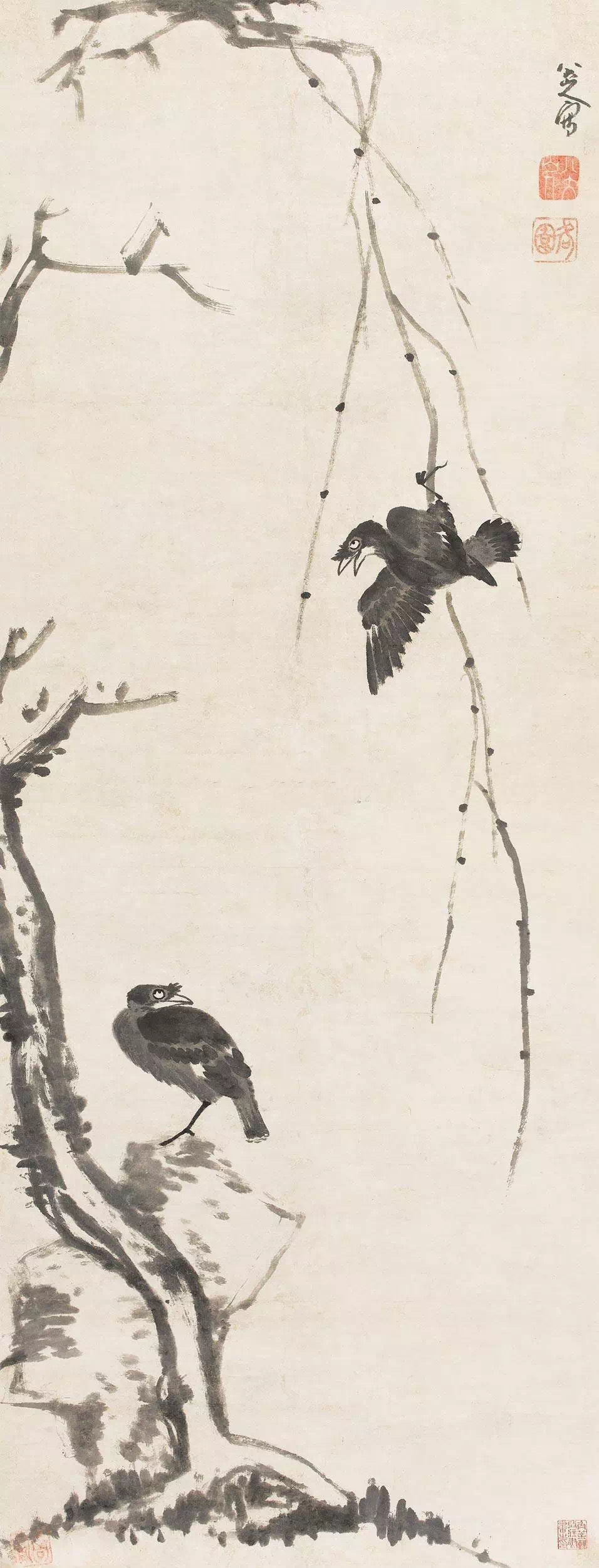 ＂八大山人的画像京剧，一人出场，满台有戏！＂ 在中国绘画史上，倪云林、石涛、八大