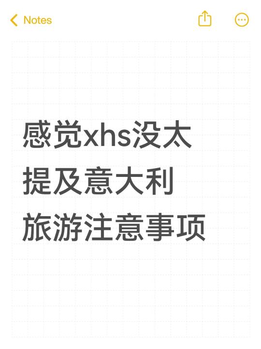 感觉没太提及意大利旅游注意事项