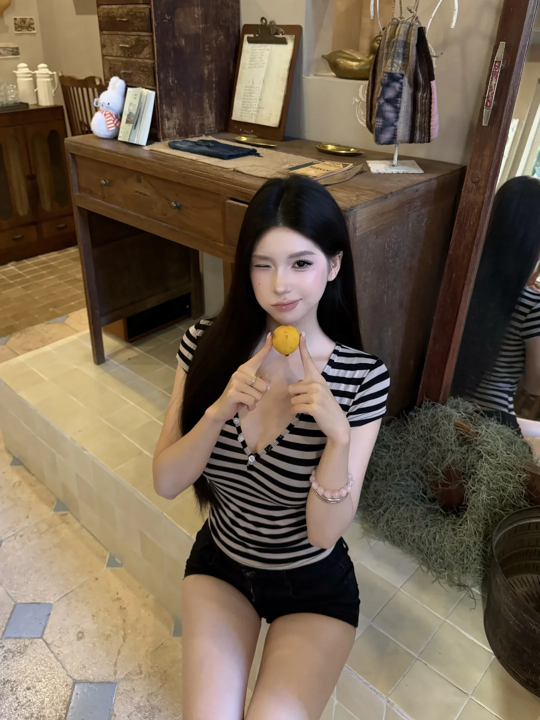条纹很显瘦