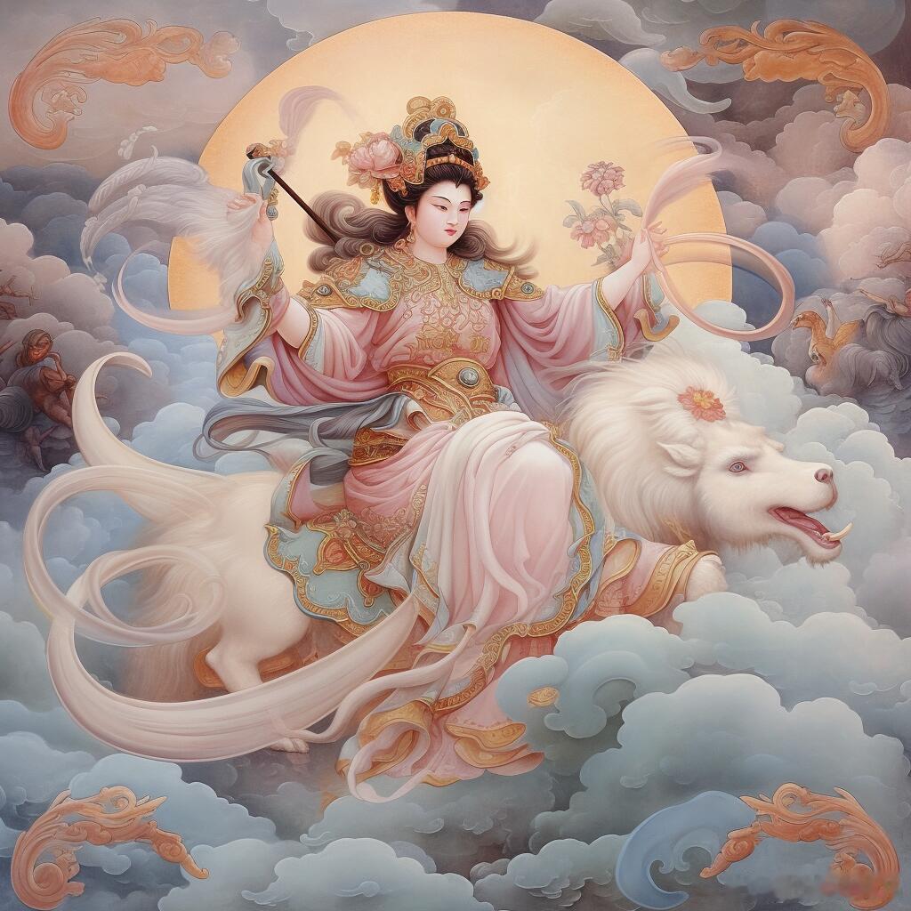 刷到文殊菩萨，快来许愿接好运，很灵！！ ​​​