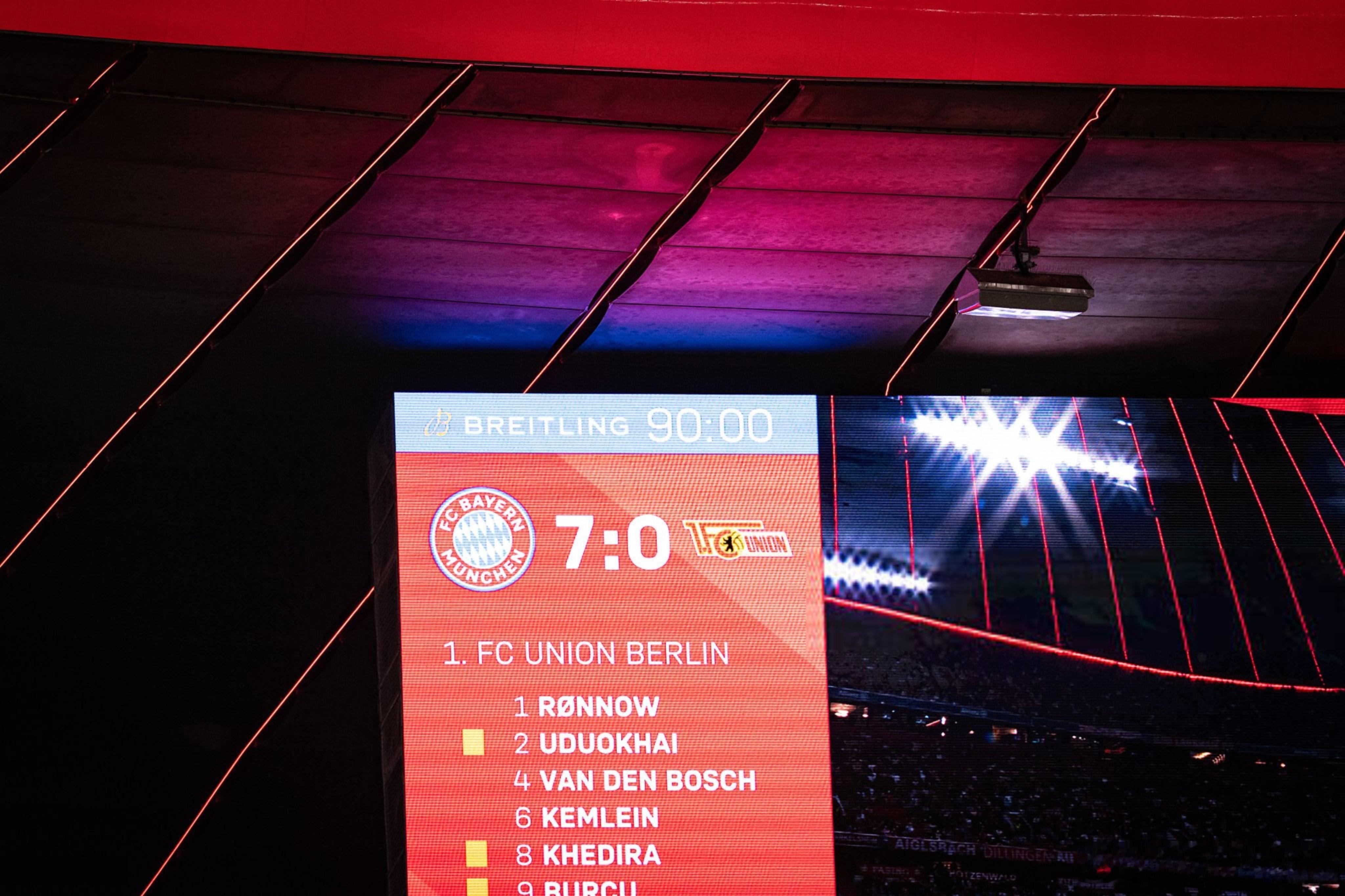 FC Bayern München 7⃣  FC Union Berlin 0⃣