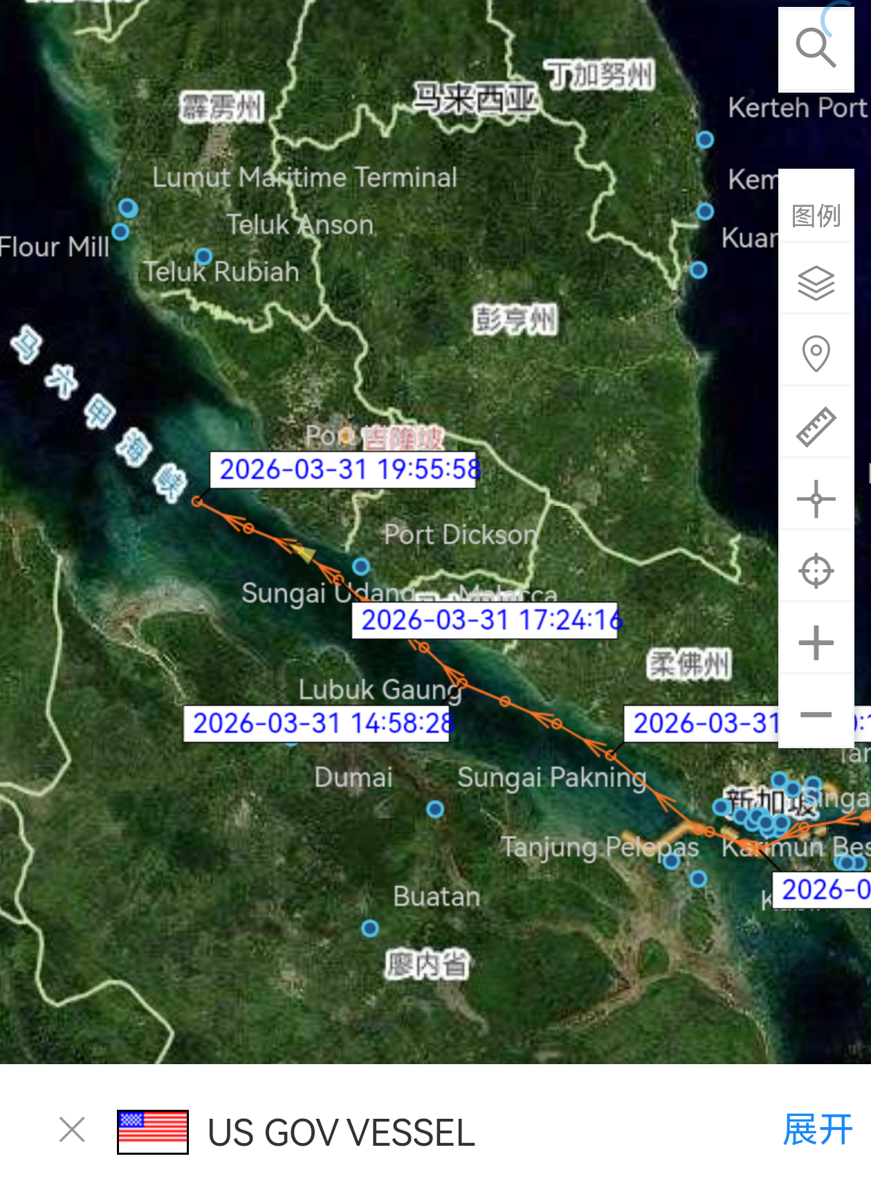美海军登陆舰增援中东——AIS信号显示，美国海军拉什莫尔号两栖登陆舰(LSD-4