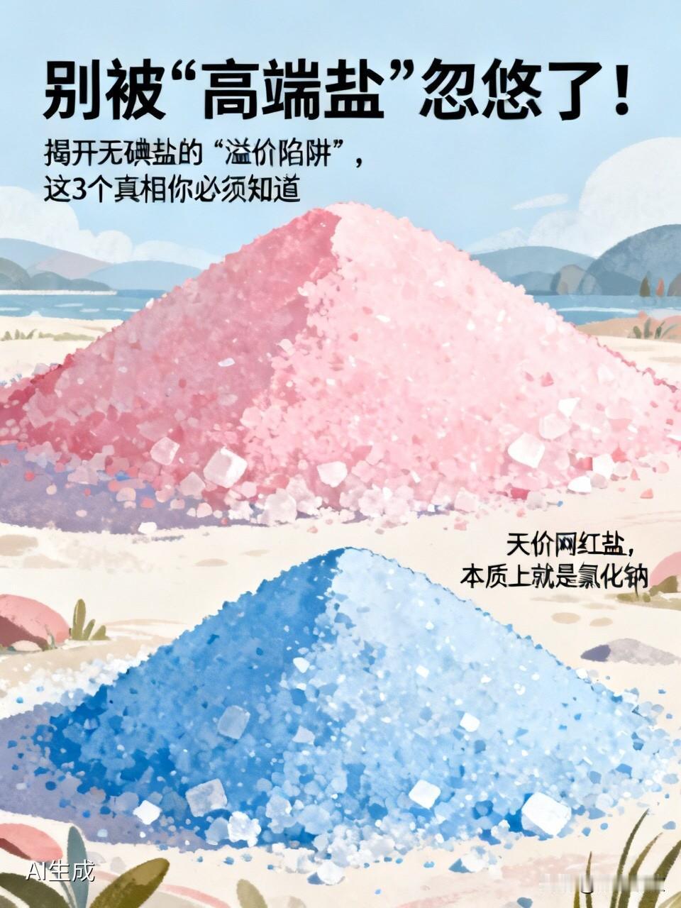 别被“高端盐”忽悠了！揭开无碘盐的“溢价陷阱”，这3个真相你必须知道

一、天价