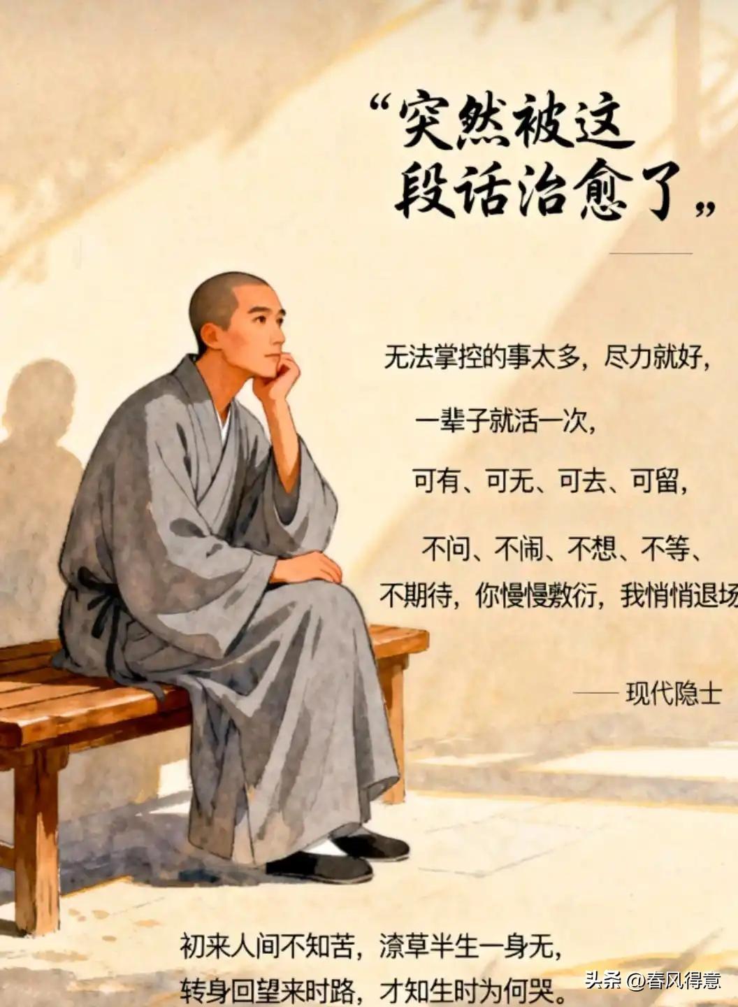 静坐沉思，人生百态尽在心间。