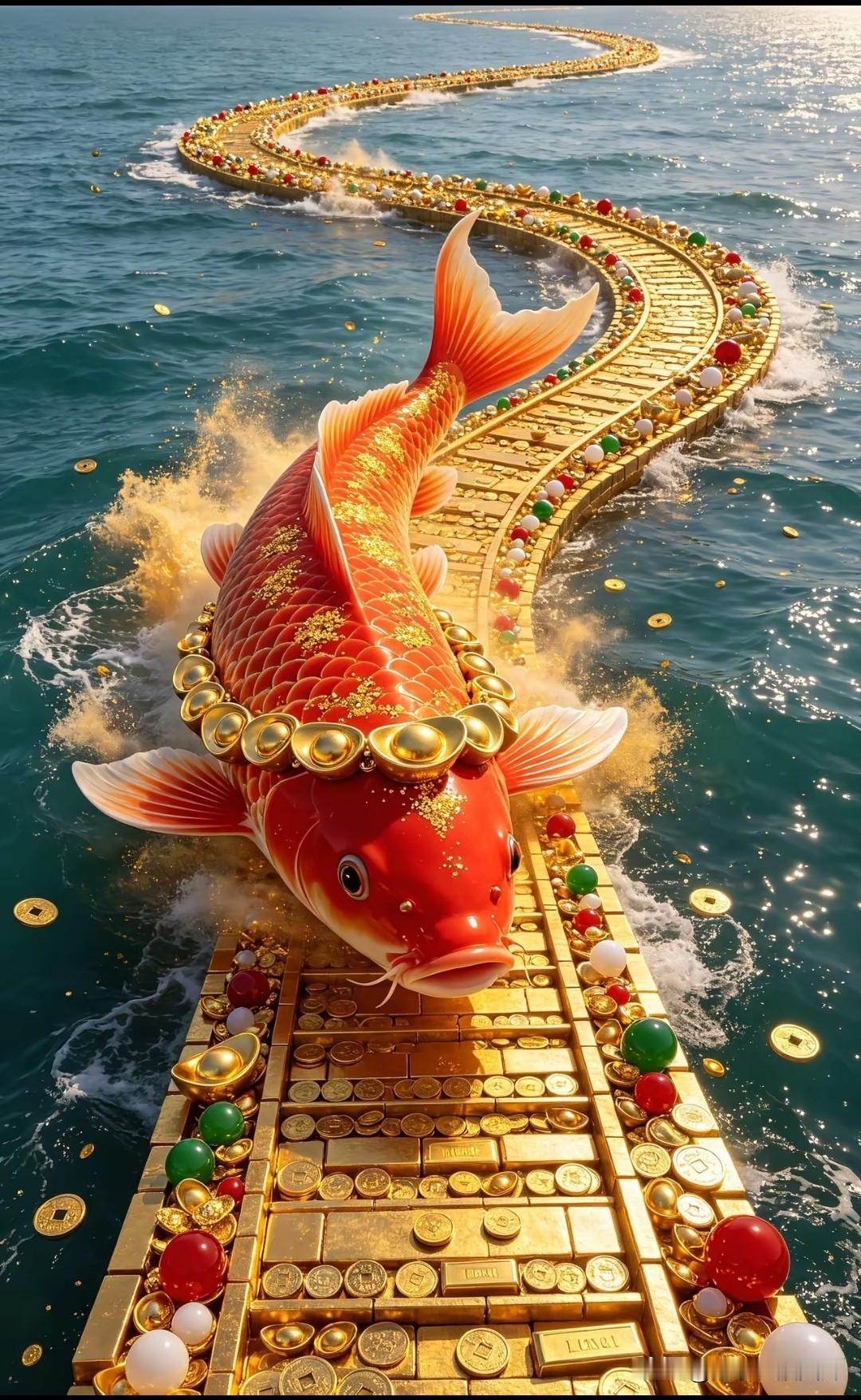 红鲤现身，见者翻身🙏
财路绵长向远，守本心稳步前行，机遇自会如期而至。