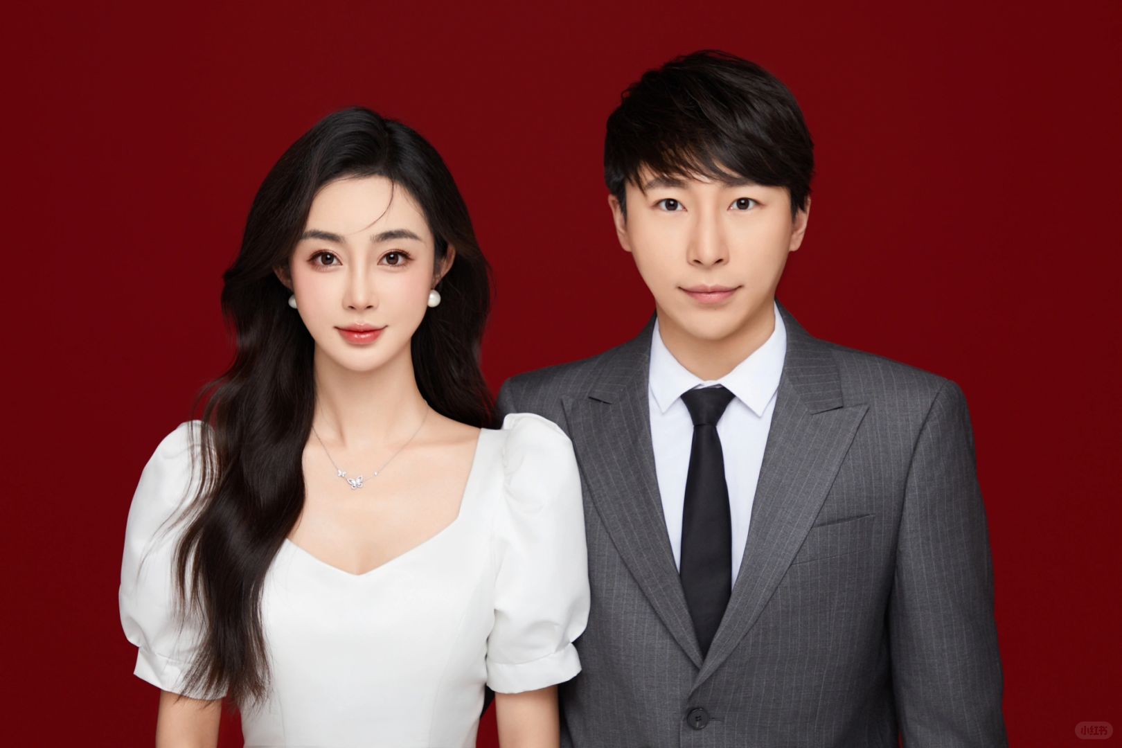 结婚红底照 拍的好看不？