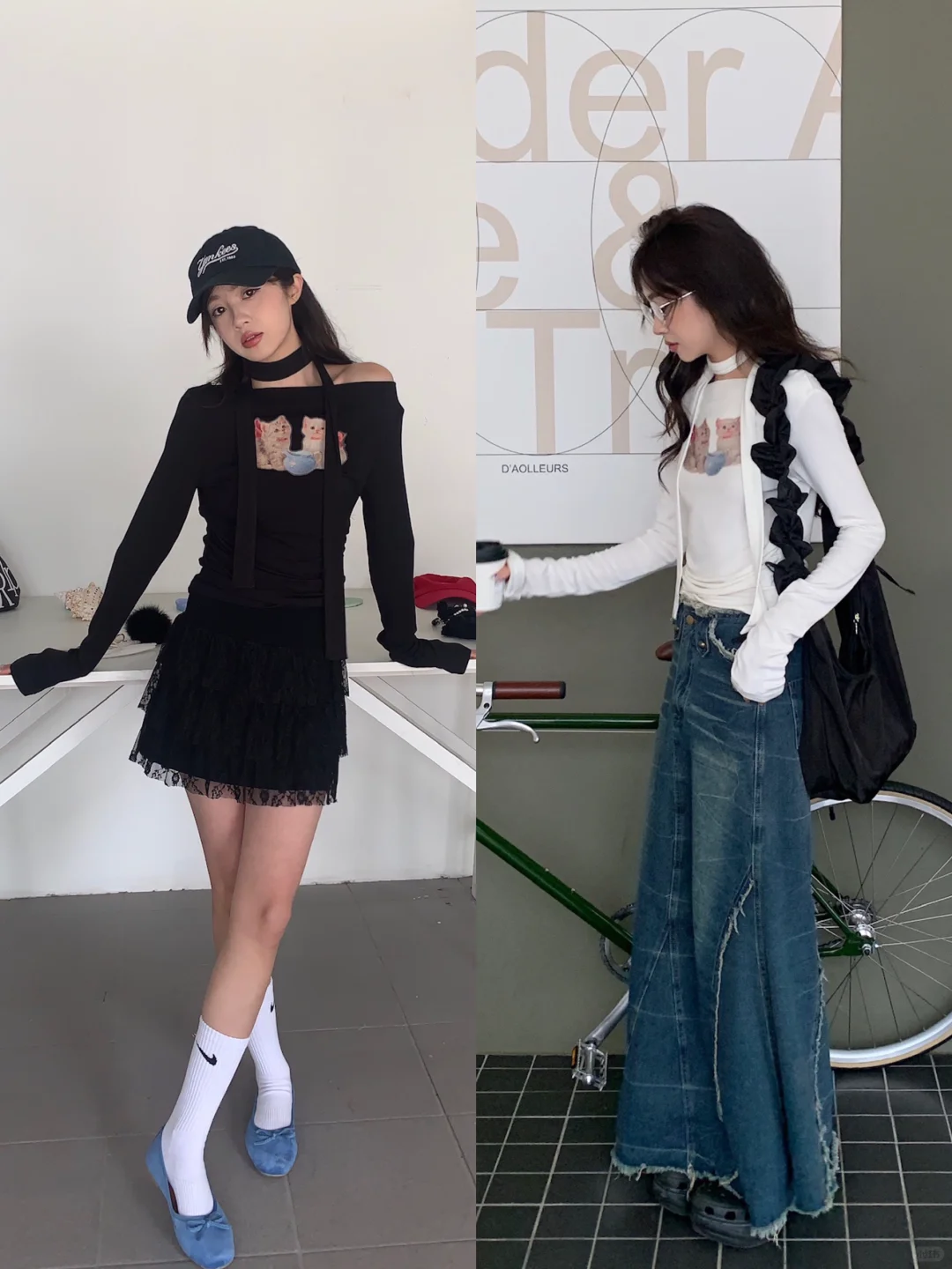 OOTD｜一字肩上衣显瘦绝美🐾