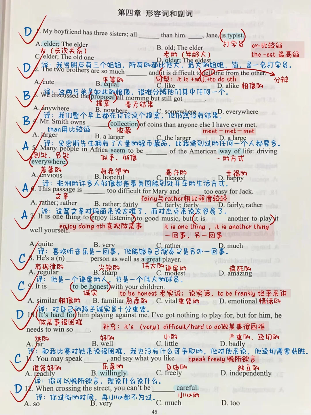 不刷后悔！形容词副词轻松学！狠狠逆袭英语！