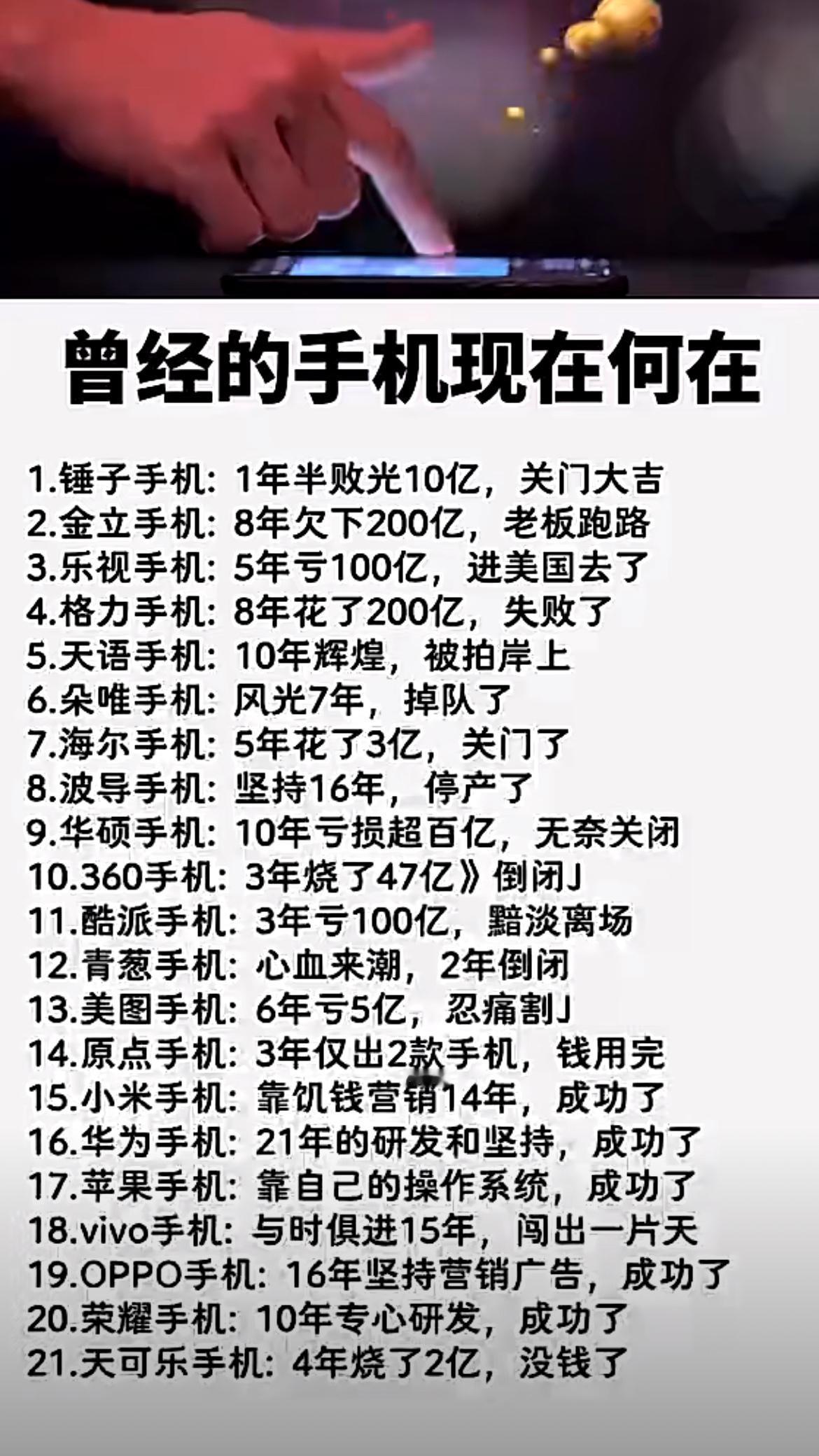曾经的这些手机命运如何？现今何在？
其中里面，我用过我的手机有：天语、小米、华为