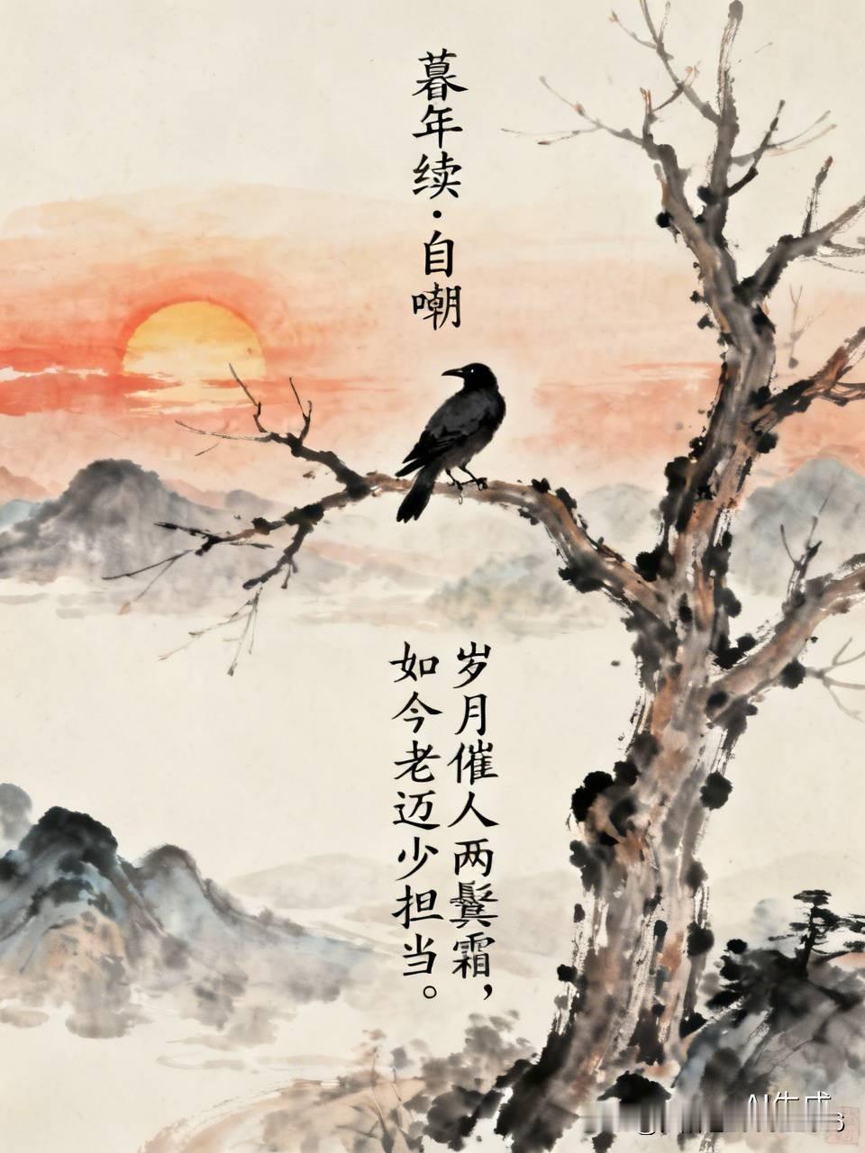 (暮年续)七律，《自嘲》
岁月催人两鬓霜，
如今老迈少担当。
曾经万事随心做，