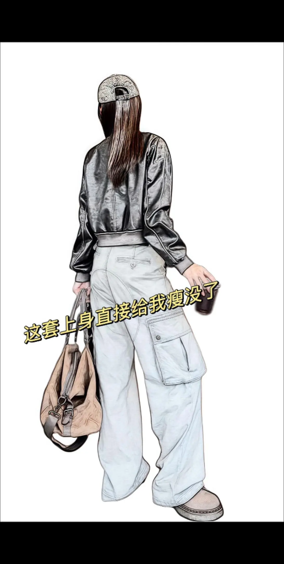 这件手工擦色的美式短款机车皮衣夹克，复古感拉满！短款设计秒提腰线，大长...