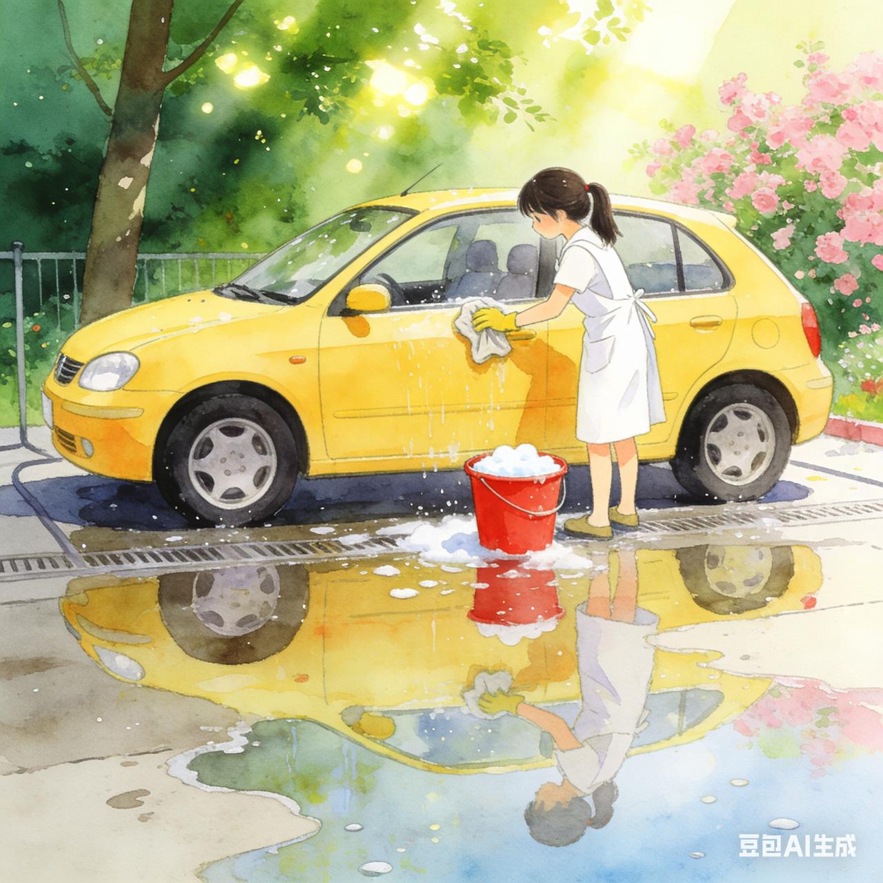 呵呵呵，上午节约了35元。

刚去加油站，加油站有给客户洗车券，可以免费洗车，我