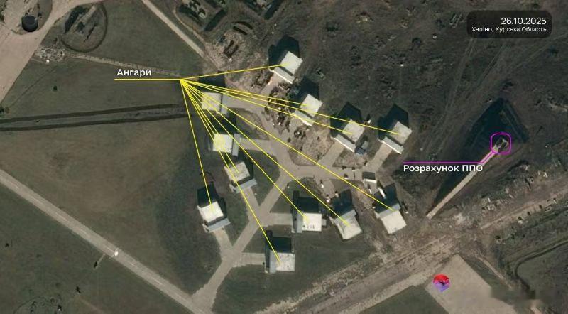 俄罗斯哈利诺空军基地高清卫星图。吃亏后不但给战机建了机库，连自杀式无人机天竺葵系