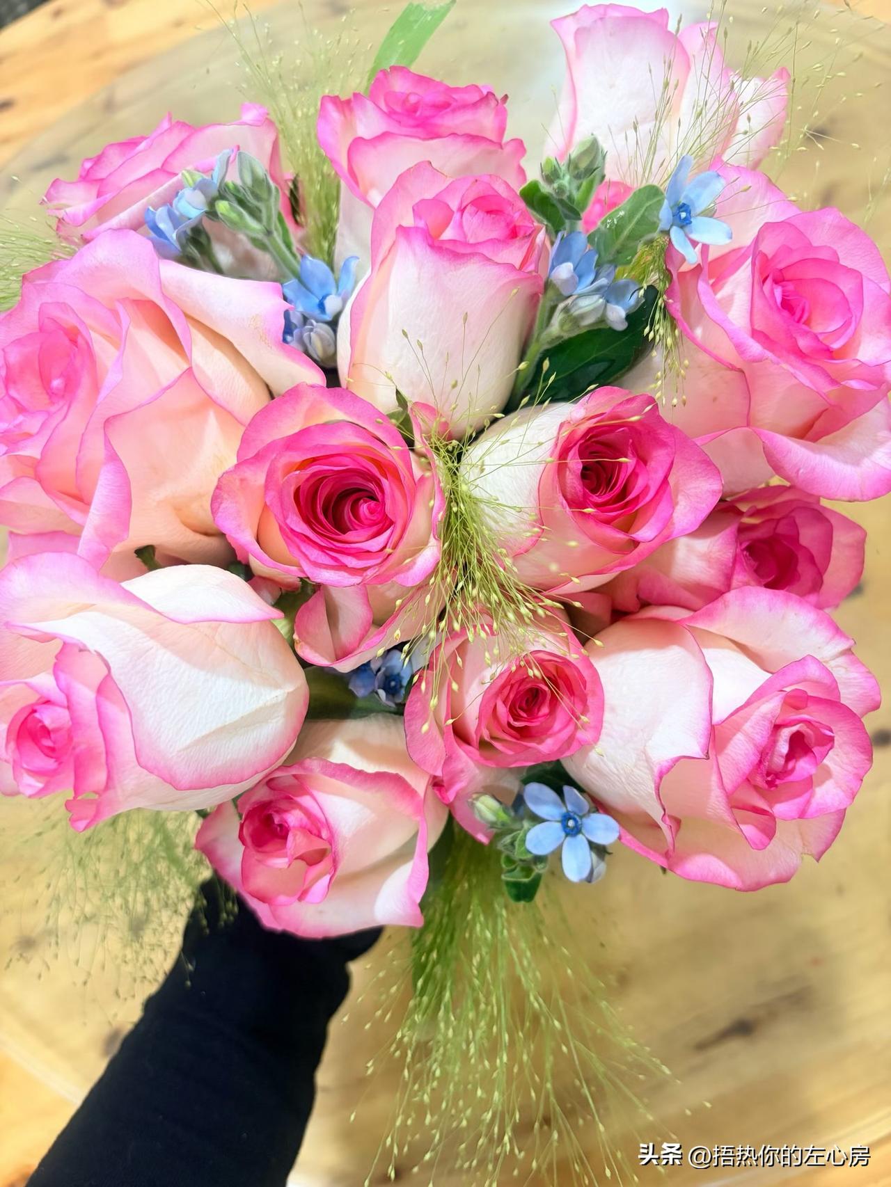 被这束渐变玫瑰狠狠戳中了

今天收到的这束花，真的让我开心了一整天，忍不住来跟大