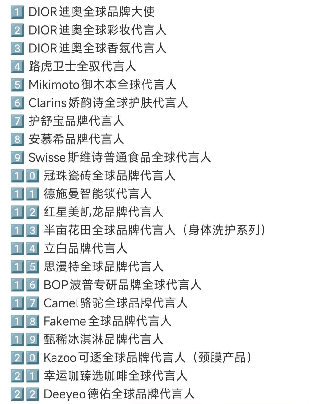 迪丽热巴商业价值🈶，代言总数来到了22个，完全顶级星光来的！ 