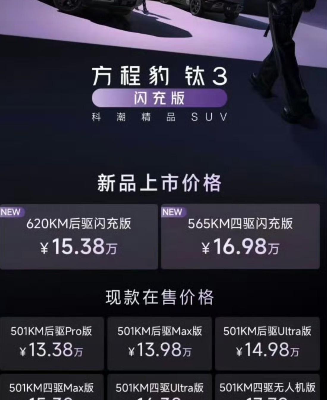 比亚迪闪充新车落地，价格一出来网友炸了：这到底是在卖车还是卖电池？
15.38万