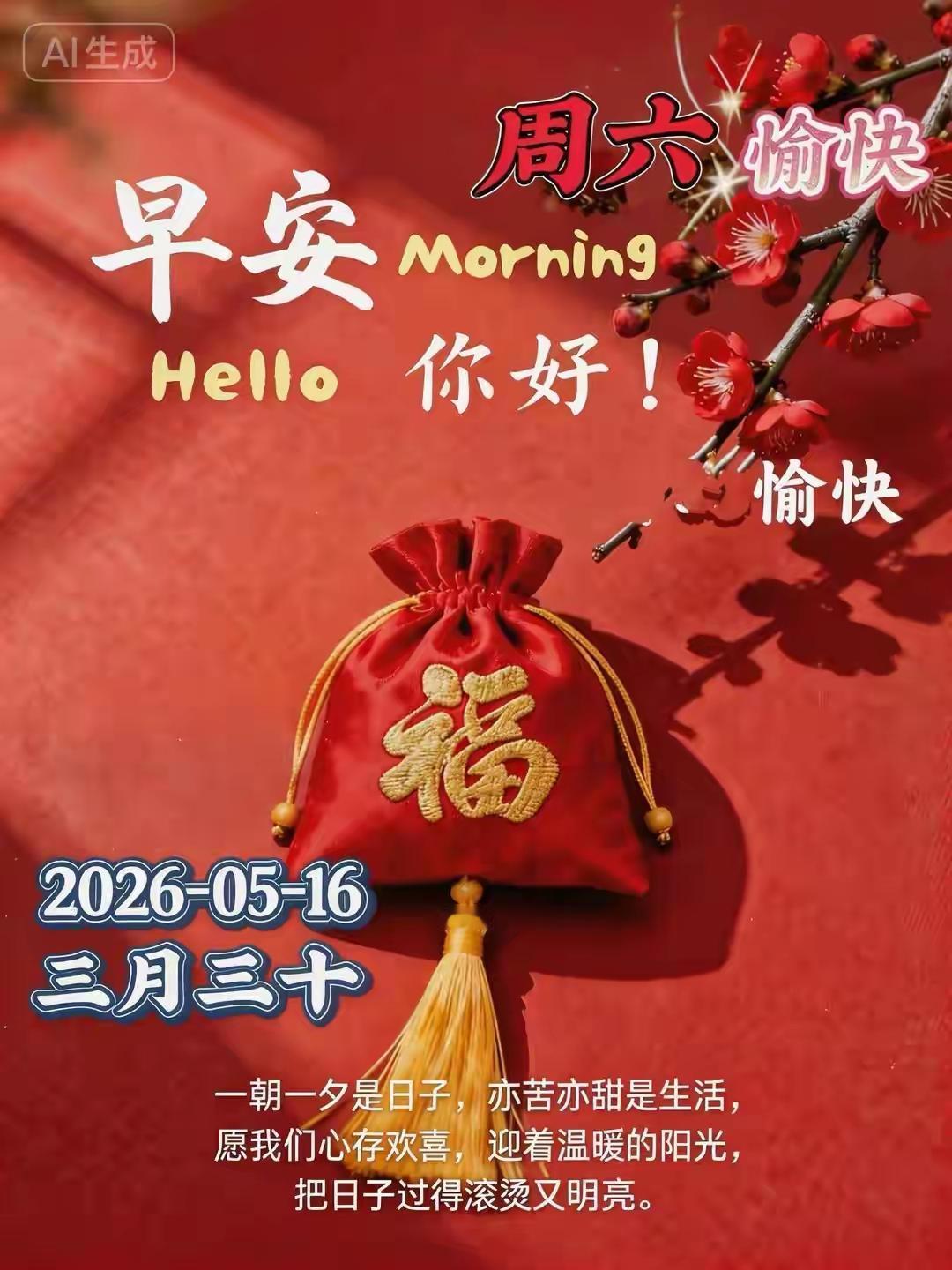 🌺早上好🌺
心地善了；
福气就到了；
🌤️🌺❤️🌿
 
流年皆无恙，