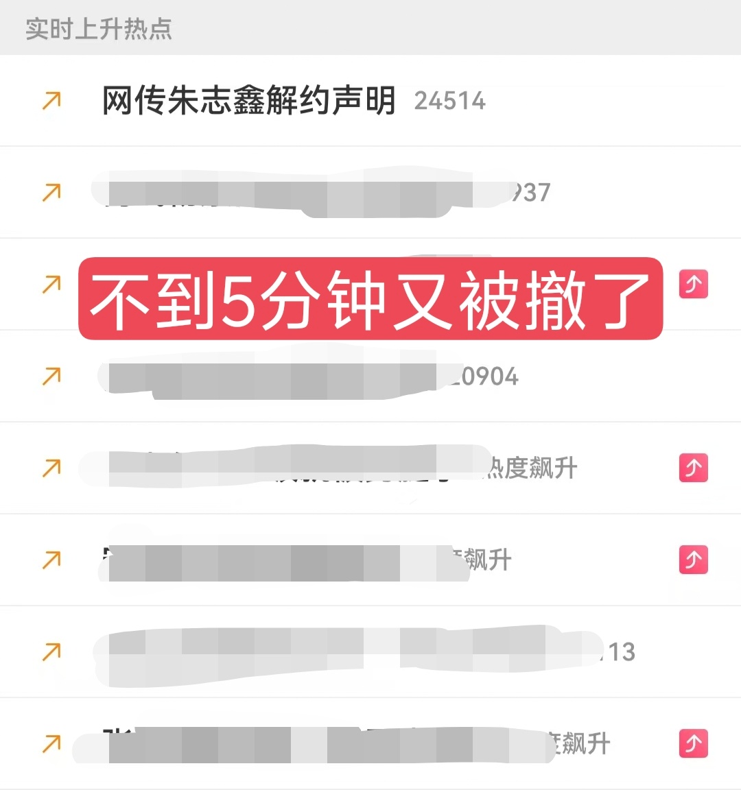 朱志鑫网传朱志鑫解约声明你又在心虚什么，连撤朱志鑫两个词条，线下朱志鑫解约的声音