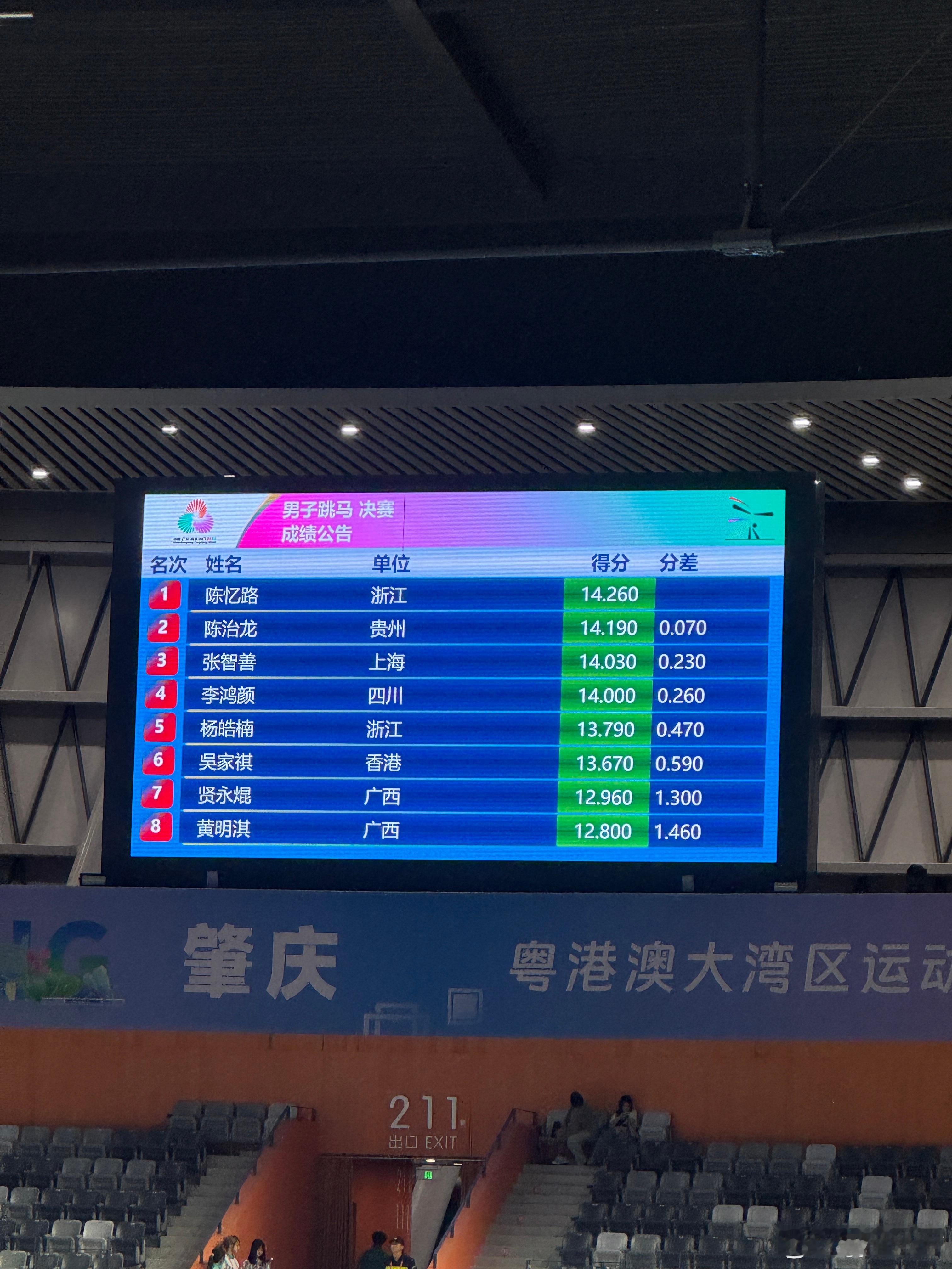 全运会男子跳马决赛！ 