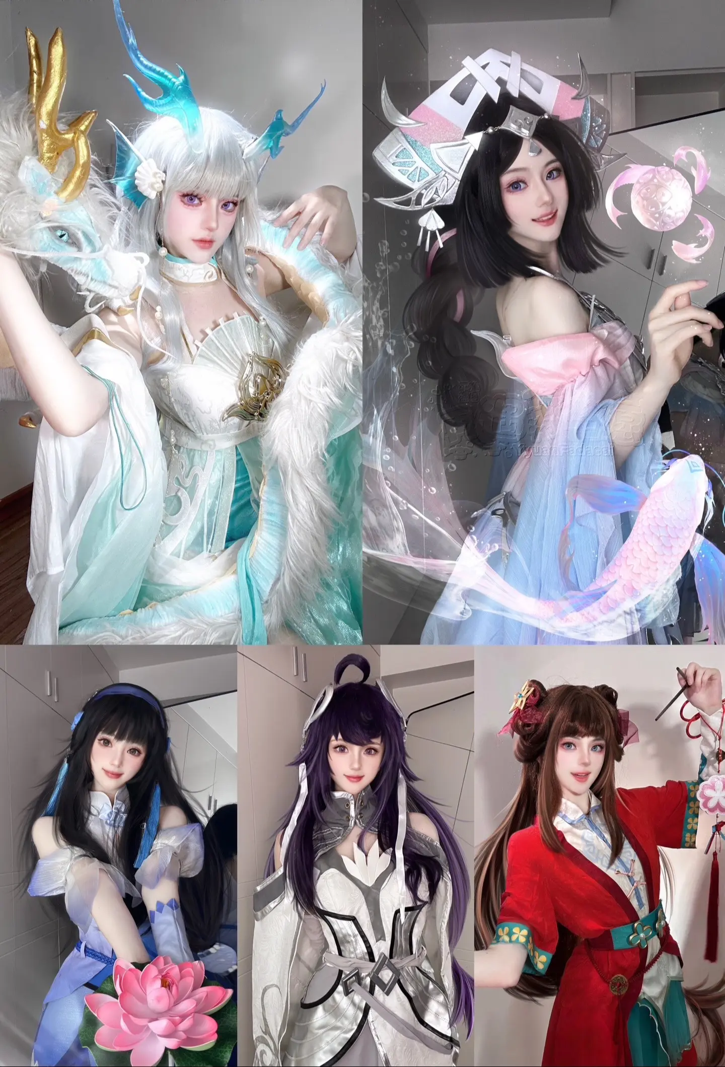 西施宝宝生日快乐！！很可惜没有凑齐全皮的cos，当时第一出的王者的co...