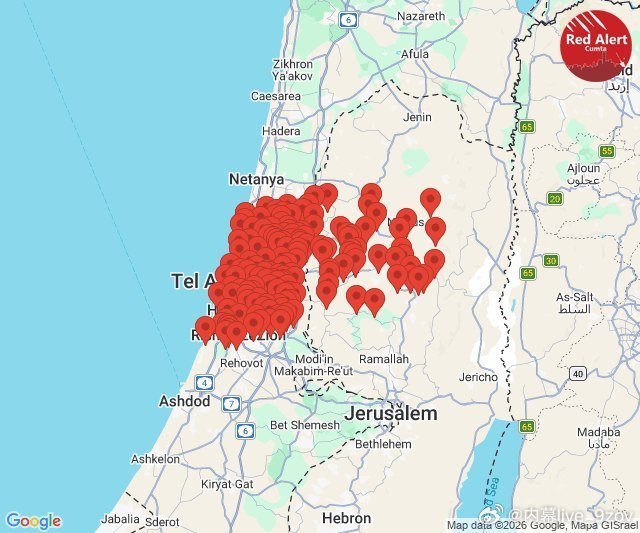 以色列中部特拉维夫地区拉响警报🚨 