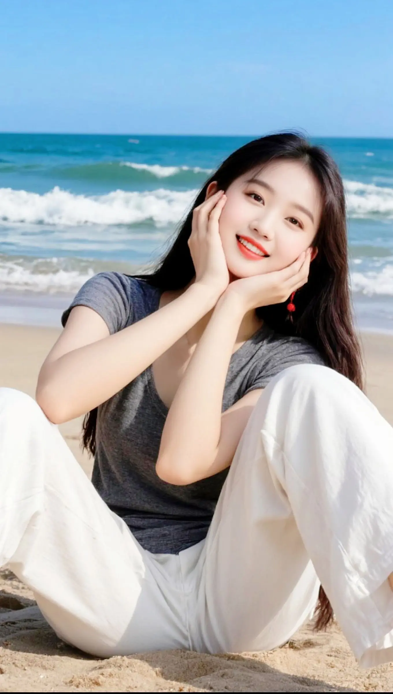 AI海滨清透自拍 随变ai随便玩 上热门 二创激励计划 伙伴计划