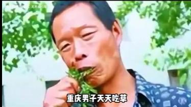 一重庆男子吃草上瘾，34 年吃了 40 吨草，闻到肉味就想吐，每天就靠吃草充饥，